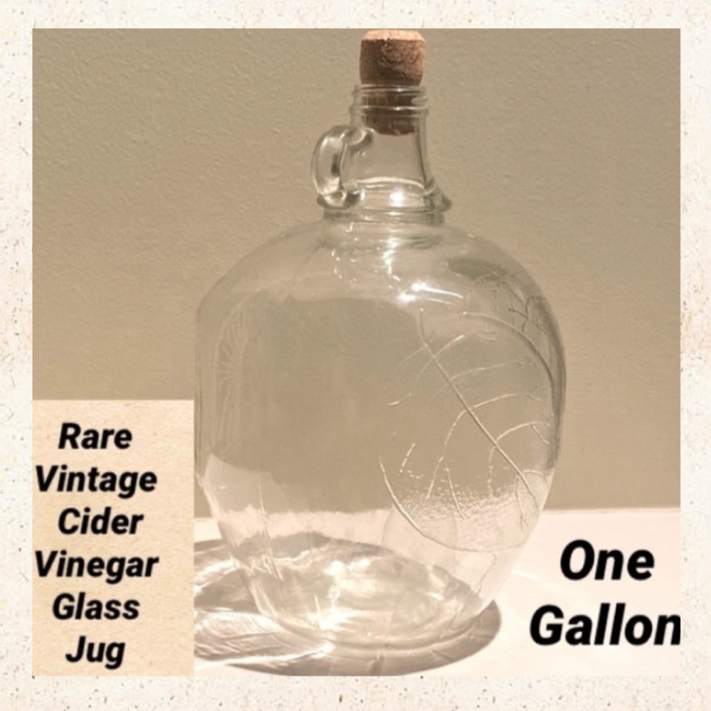 Vintage Glass Gallon Jug White House ? Vinegar Apple Cider Embossed Glass Bottle